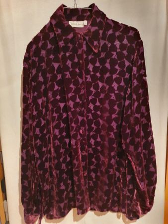 Camicia donna in velluto bordo'