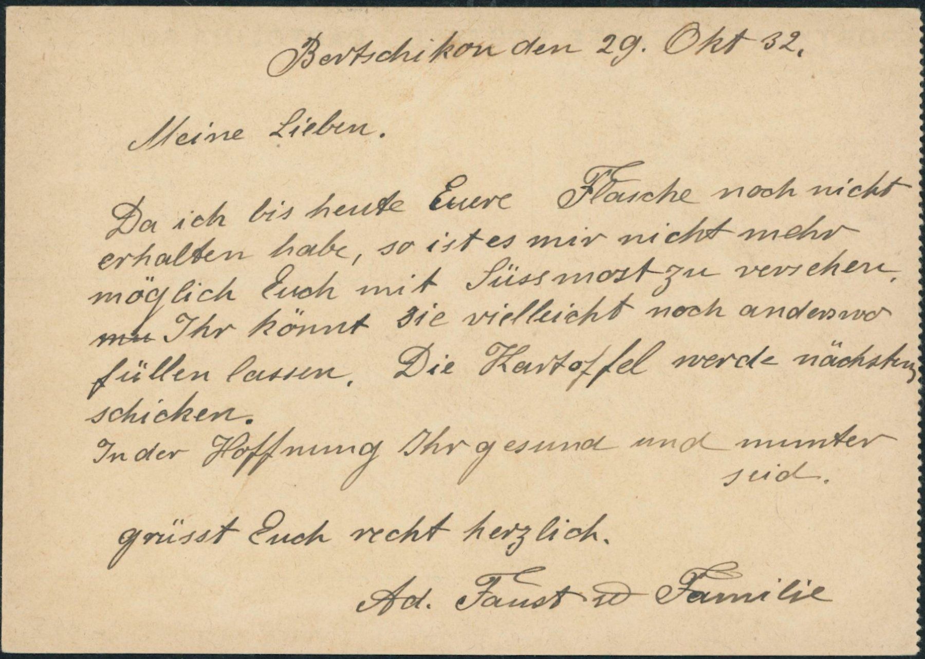 Alle Briefmarken: ZH Bertschikon - Karte - Gossau – Gebraucht aus Schindellegi von leecollect 1