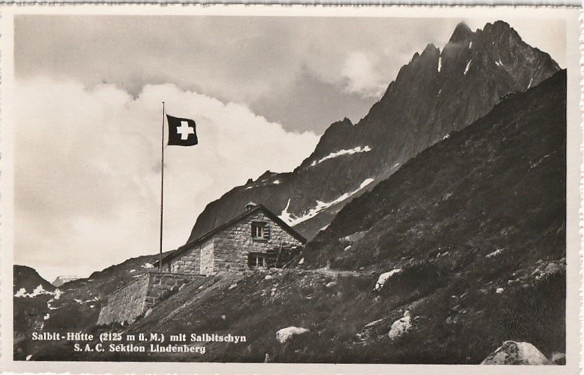 Cartoline postali: Salbit-Hütte SAC mit Salbitschyn – Nuovo (secondo la descrizione) da Aarburg venduto da Aare10