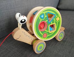 Nachziehspielzeug Schnecke aus Holz