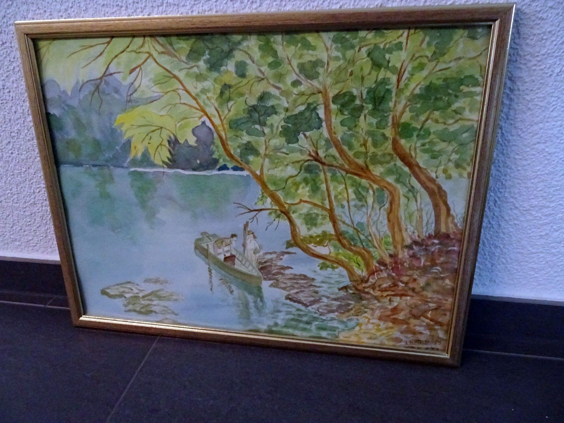 Foto & Immagini: Bild "See mit Boot" von G. Würsch – Usato da Obfelden venduto da Borschtsch