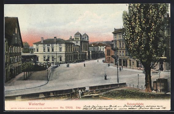 Ansichtskarten: Winterthur, Blick auf den Bahnhofplatz – Gebraucht aus Berlin von bartko-reher