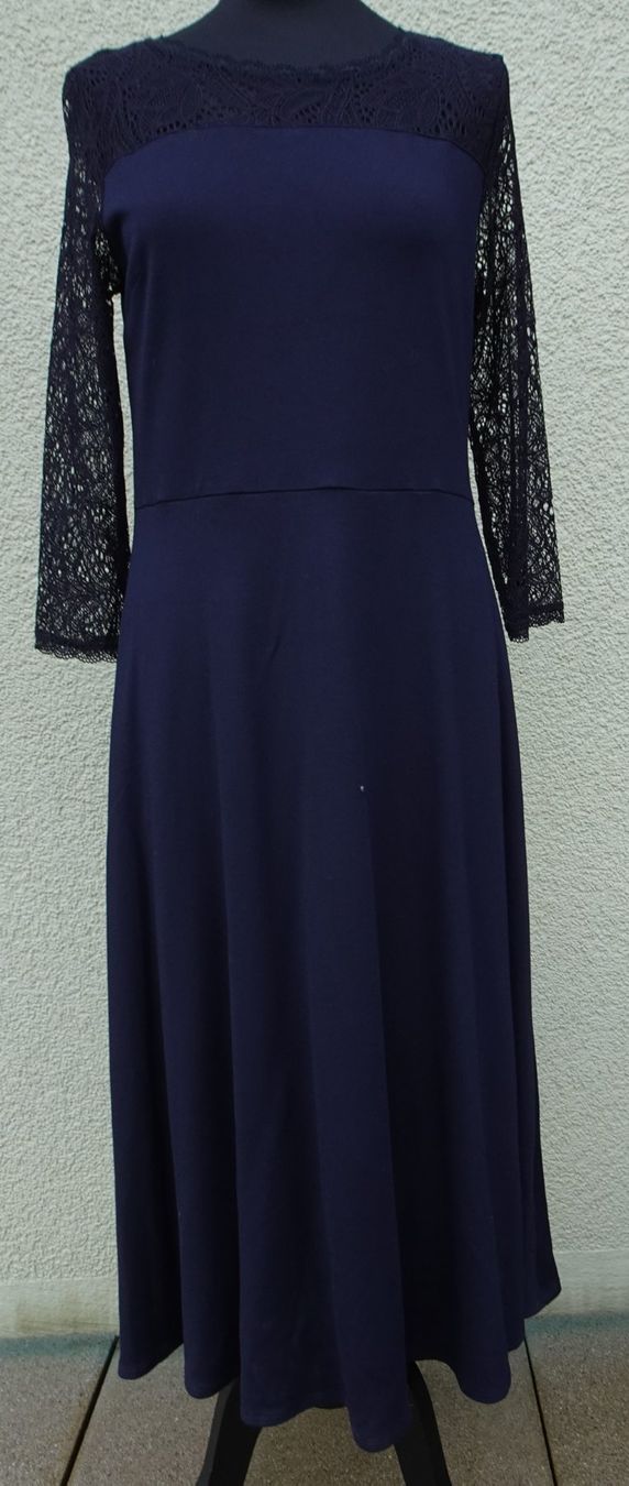 Vestiti: Kleid Zero Gr 40 dunkelblau spitze Cocktailkleid Maxikleid – Usato da Winterthur venduto da blumeblau77