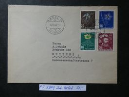 Pro Juventute 1949 auf Brief