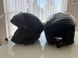 2x Scorpion Motorradhelme wie Neu inkl. Headset 
