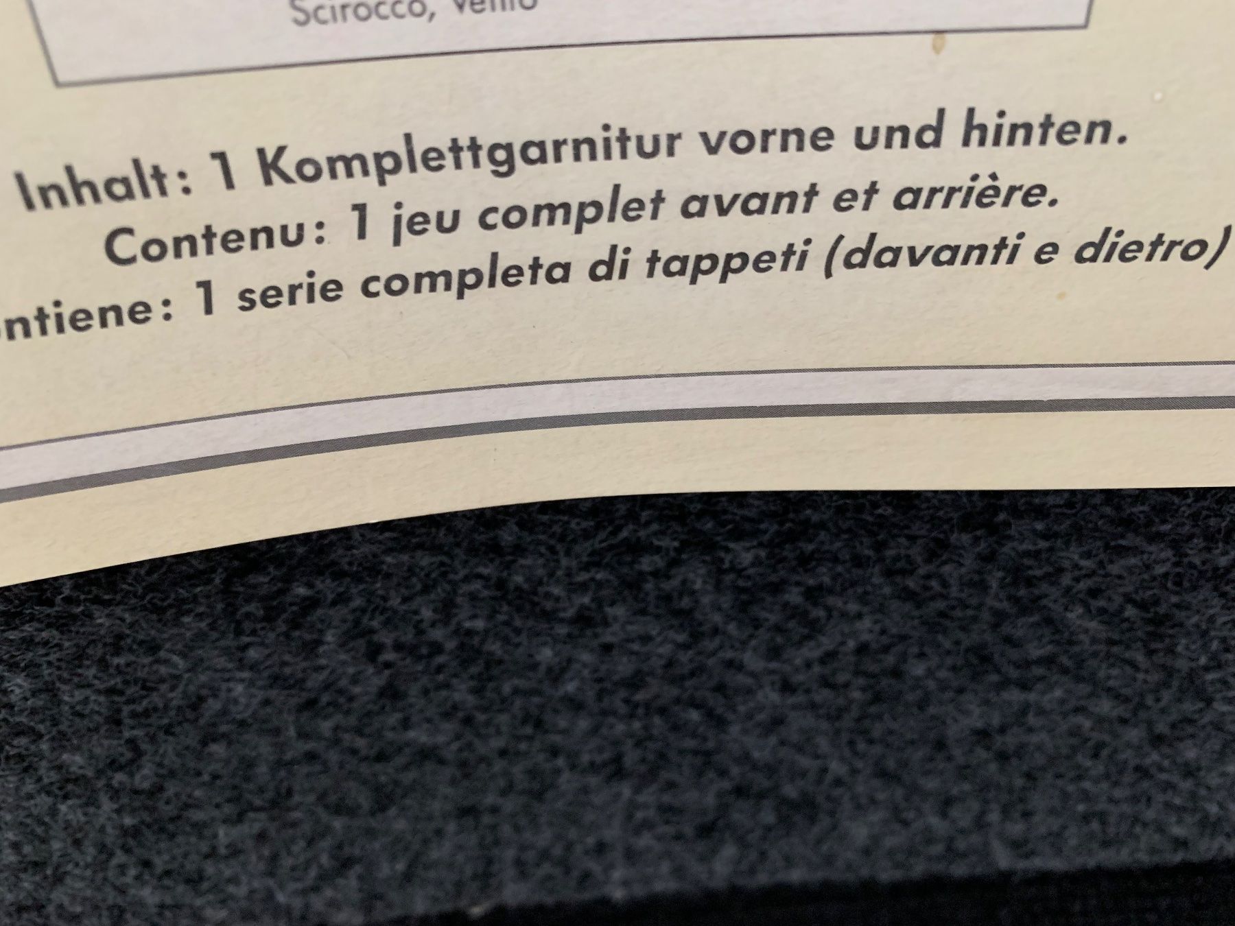 Tappeti & Tappetini: Auto  Teppichsatz , Universal – Nuovo e nell'imballaggio originale da Boswil venduto da pavo1 5