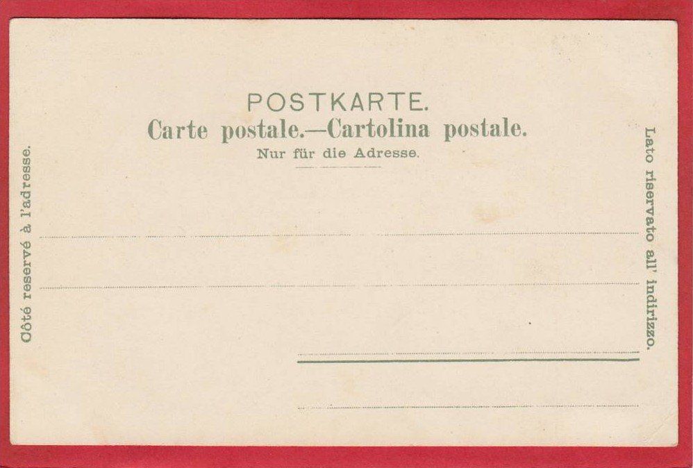 Cartoline postali: BASEL LITHO 1897 / 1905 – Usato da Grüningen venduto da Kartenlaube 1