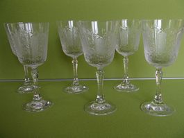 12 neue geschliffene Kristall Gläser 6 Weiss-& 6 Rotwein