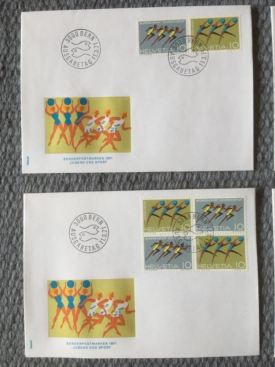 Tutti i francobolli: Jugend u Sport 1971 auf FDC – Usato da Nesslau venduto da zueri6 1