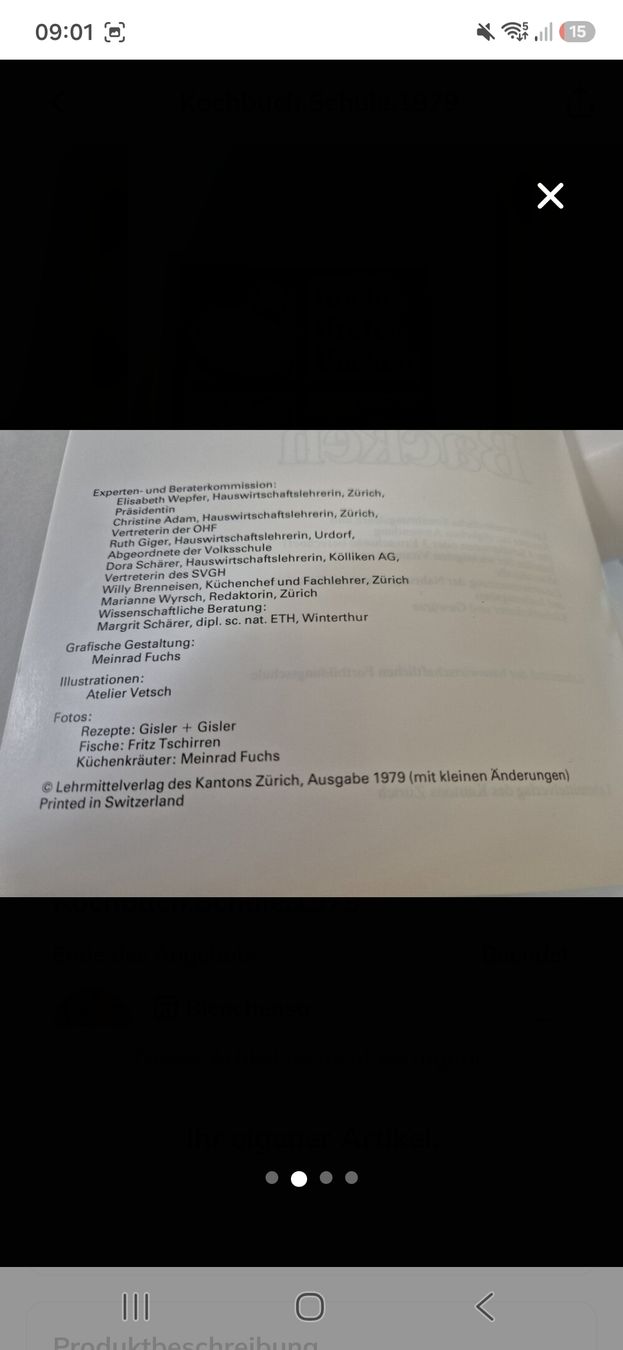 Libri: Kochbuch 1979,Kochschule – Usato da Villmergen venduto da MONCHHICHI 1