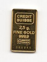 (2144) Goldbarren, 2,5 g, Credit Suisse, stgl