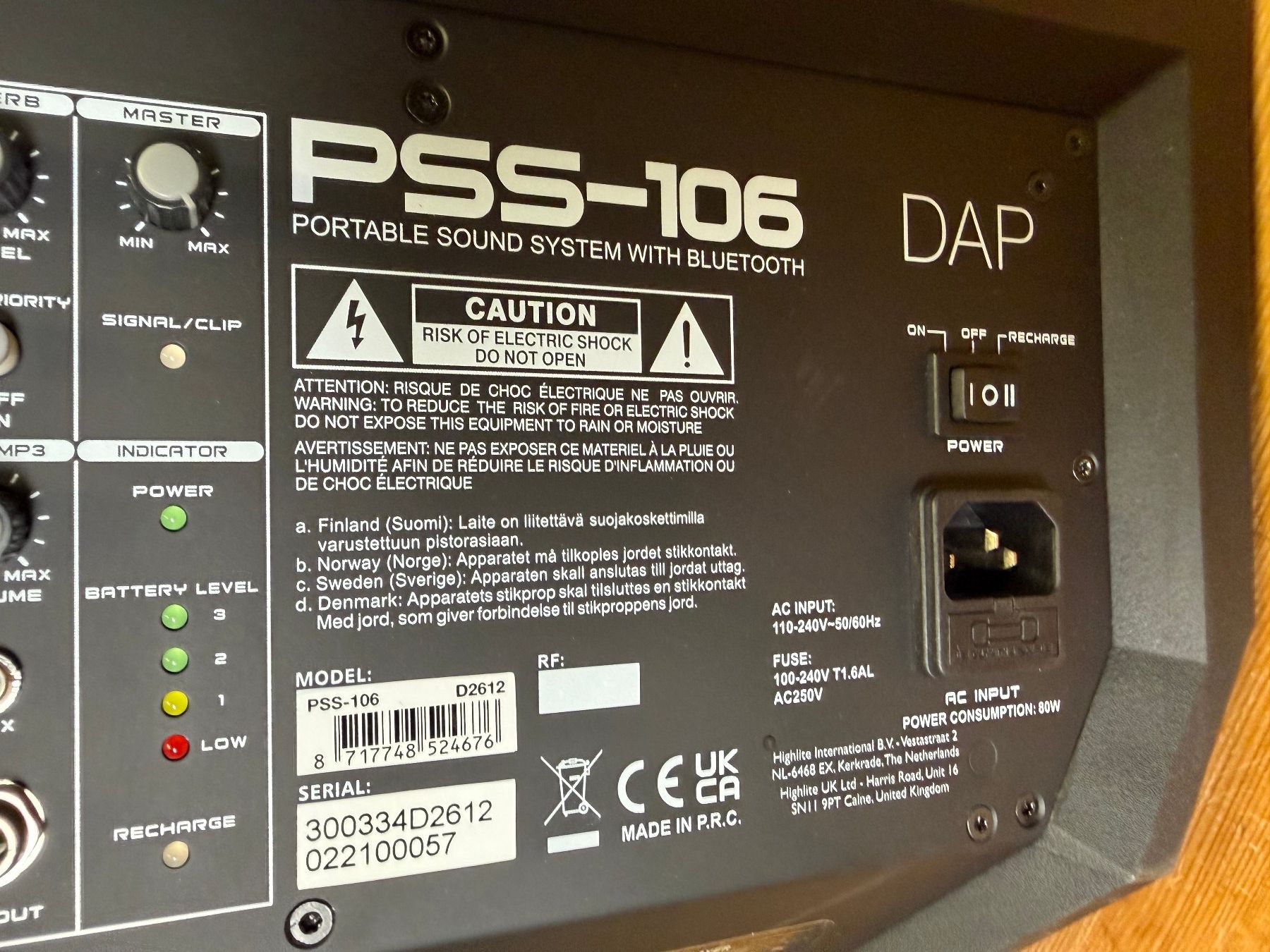 Casse acustiche: DAP-AUDIO PSS 106 Tragbares Sound System mit Bluetooth – Usato da Wil SG venduto da Diomaiuta61 7