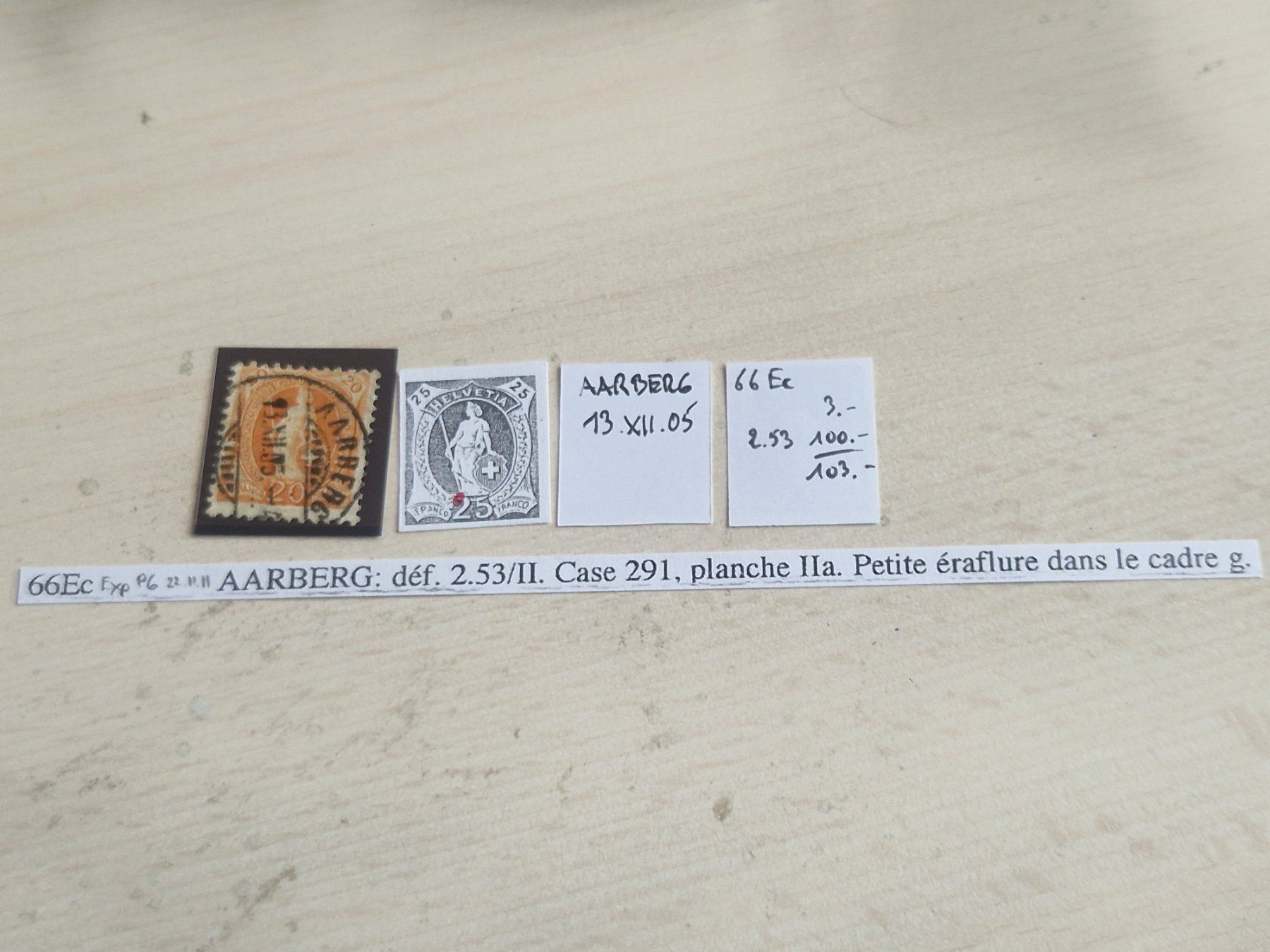 Tous les timbres: Stehende 66Ec, Top Plattenfehler 2.53/II, PERLE, ab 1.- – D'occasion à Burgdorf par Glossy01