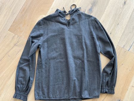 graue Flanellbluse der Marke Sophie Gr. 36