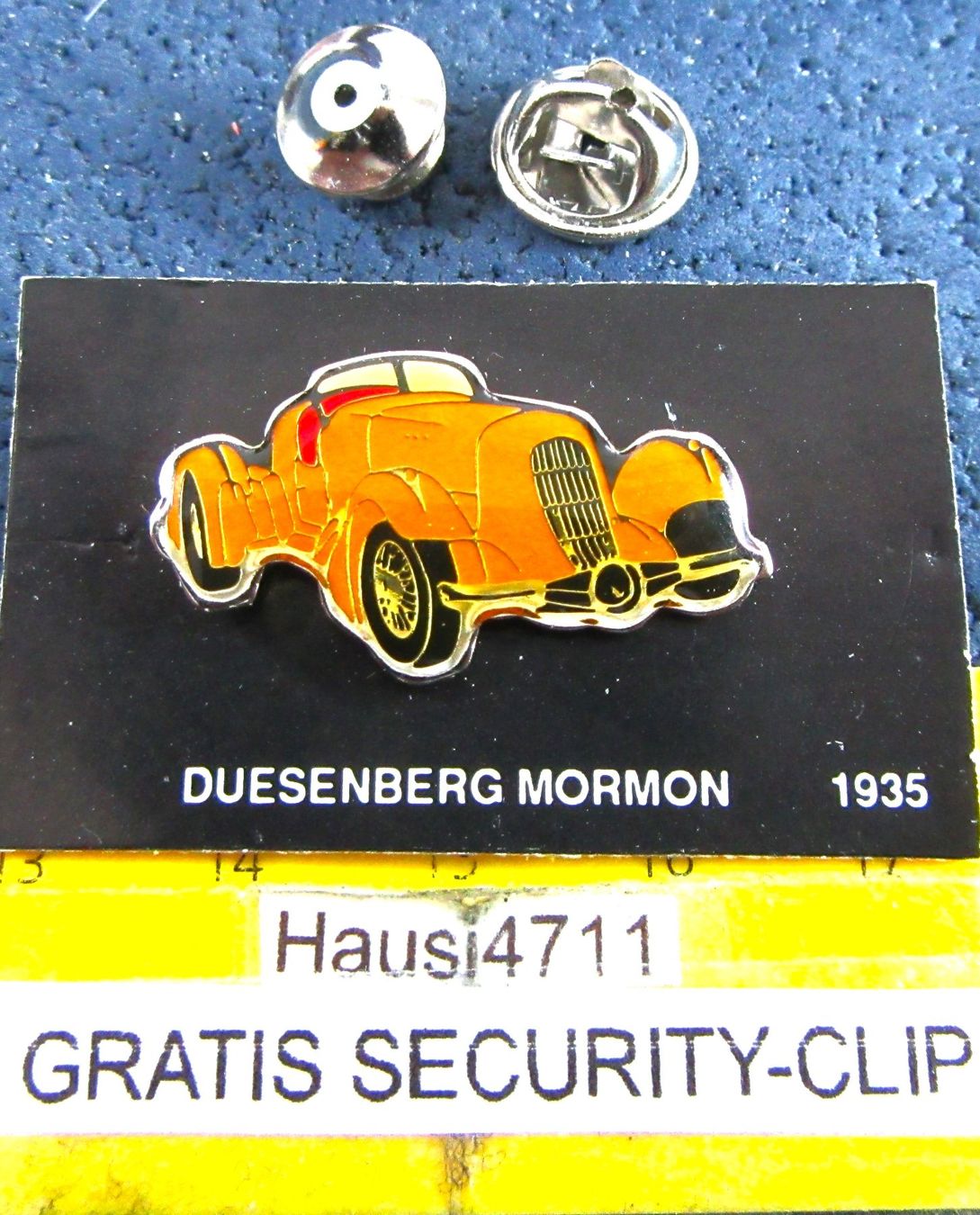 Placchette & Badge: DUESENBERG MORMON 1935 AUTO PIN GLASIERT MIT SECURITY-CLIP – Usato da Ettingen venduto da Hausi4711