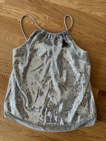 Elegantes Top Gant Gr.34 wie neu glänzendes Silber