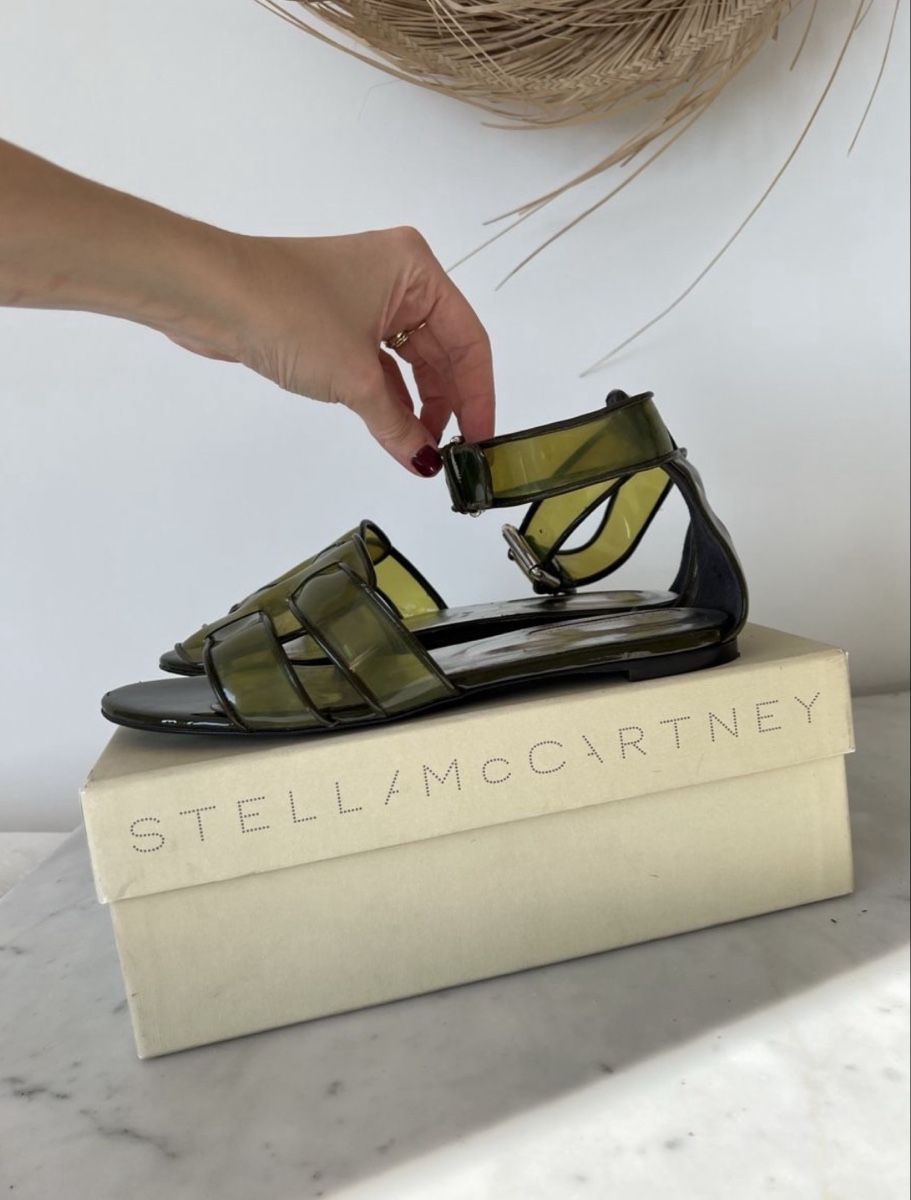 Stella McCartney Scarpe da donna: Stella McCartney Sandals olive green – Usato da Zuerich venduto da Koralle8 1