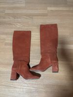 Orange Tory Burch-Stiefel aus Wildleder (Gr. 36.5)