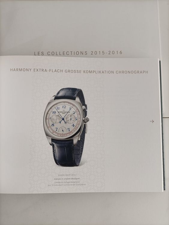 Catalogue Brochure montres Vacheron Constantin 2015 2016 DE