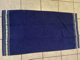 Serviette de plage originale en coton bleu, très douce!