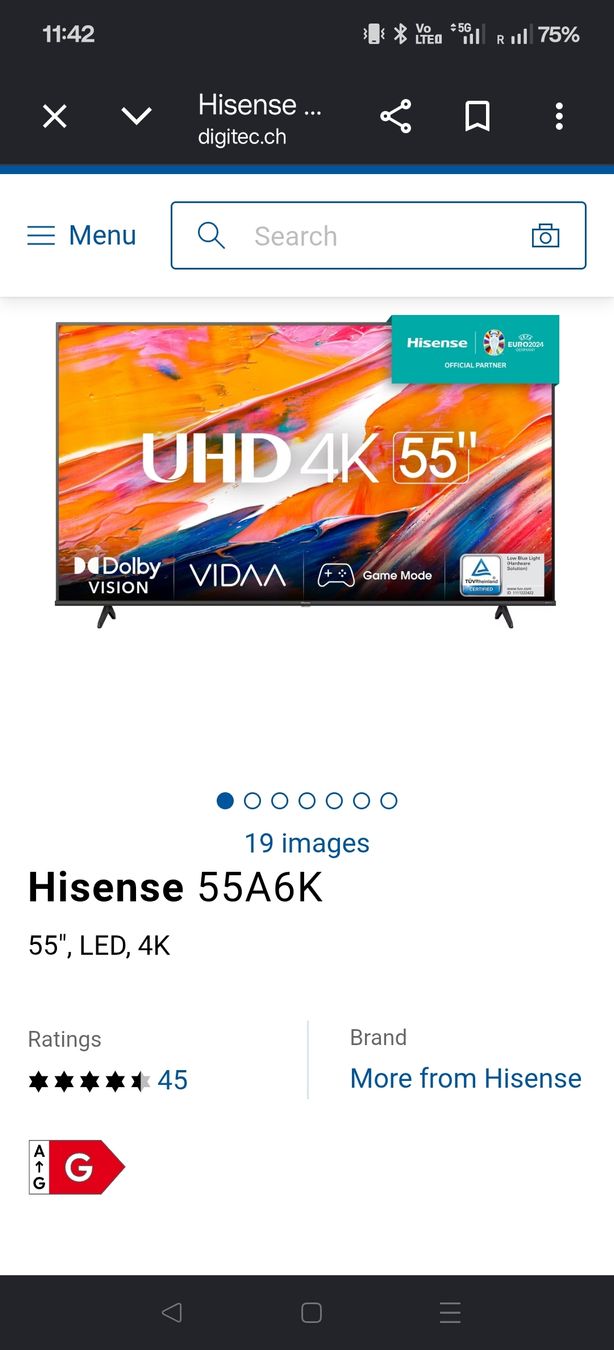 Hisense Fernseher: Hisense 55a6k – Gebraucht aus Bäretswil von srobots