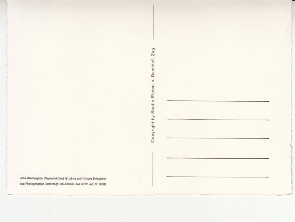 Cartoline postali: Zug ca. 1960 – Usato da Bürglen TG venduto da StampGraf 1