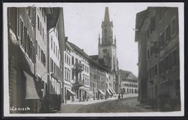 Uznach, Strassenpartie mit Geschäften u