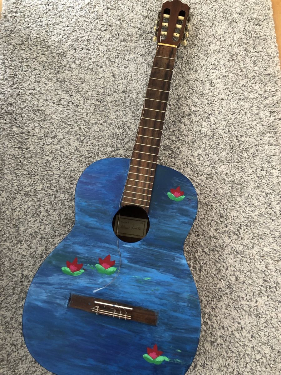 Tutte le decorazioni: Handbemalte Gitarre – Usato da Zürich venduto da sel_9kd