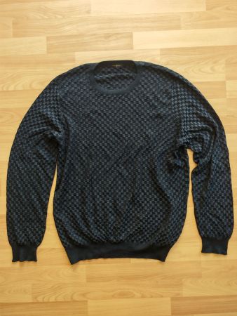 Louis Vuitton Damier Strickpullover | Grösse L/52 Schwarz