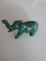 Malachit Elefant Figur, sehr detailliert, ca 5 cm