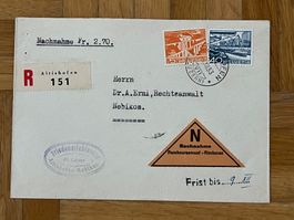 Ganzsache Nebikon, Technik&Landschaft 5 Rp 40 Rp, 1953