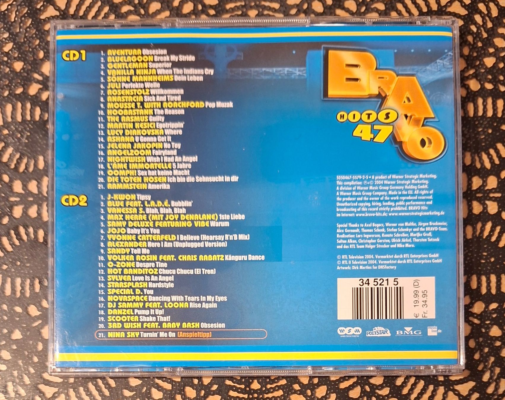 CD: Bravo Hits 47, Doppel CD, 2004, Hit Compilation, Sampler – Usato da Amriswil venduto da Celini3 1