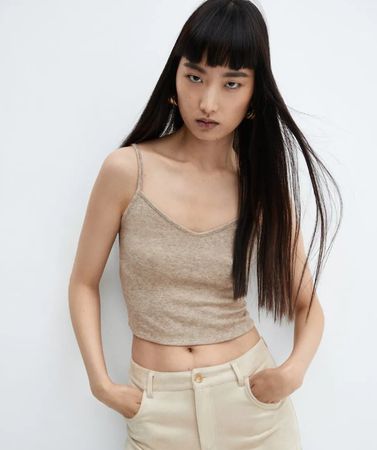 🤩MANGO NEUE KOLLEKTION STRICK-TOP BEIGE 10.- ANSTATT 20.-