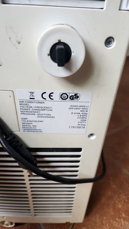 Klimageräte: Mobile Klimaanlage KGHO-8000 LI für heisse Tage! – Gebraucht aus Winterthur von marcosousa 1