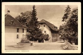 AK Herzogenbuchsee, Am Kornhaus, Ortspartie mit Brunnen