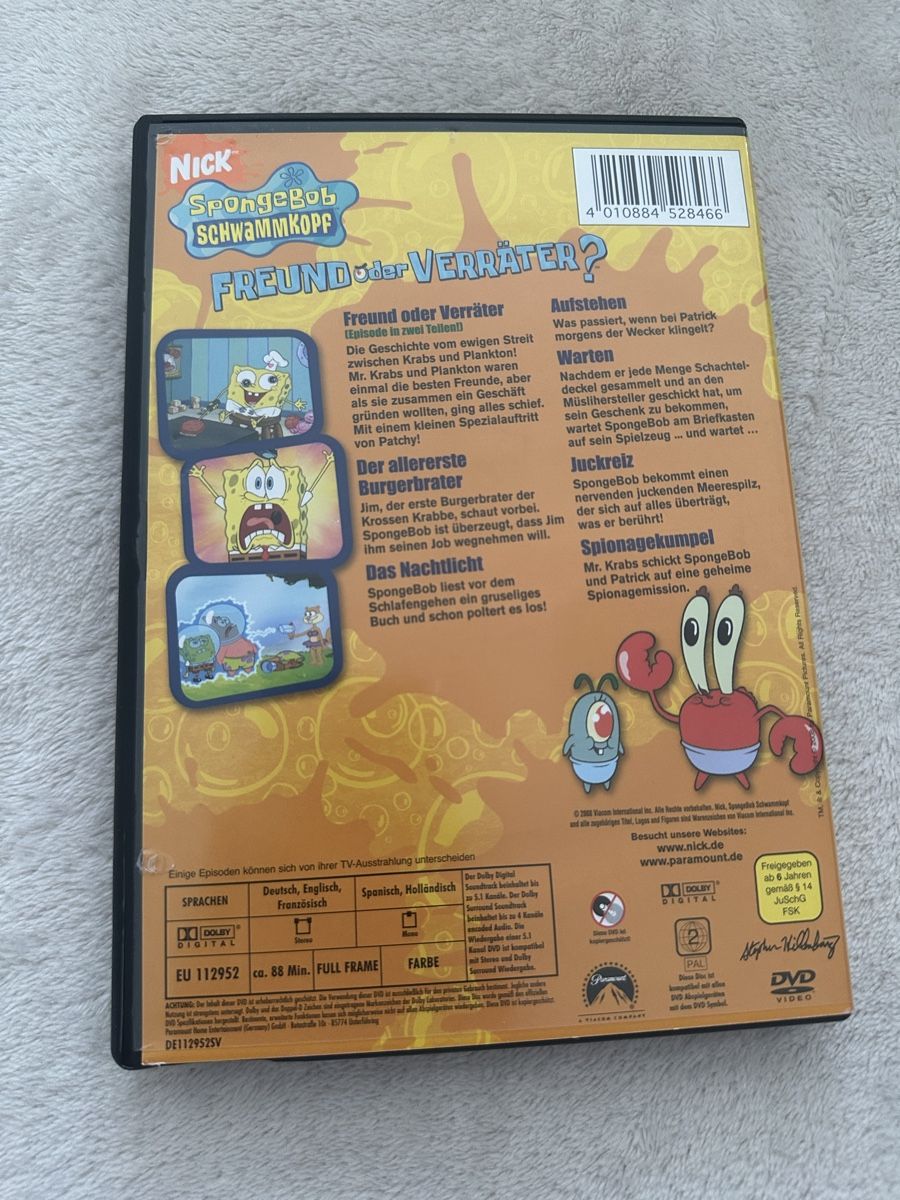 Alle DVDs: DVD SpongeBob - Freund oder Verräter? – Gebraucht aus Emmenbrücke von MNE98 1