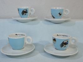 4er Set Amici-Espressotassen mit Untertellern