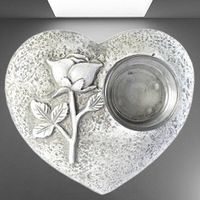 🩶🕯️ Herzlicher Grabschmuck mit Rose – stille Geste 🌹🕯️
