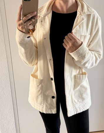 H&M Cordjacke weiss Grösse M neu unisex Herbst Jacke Creme 