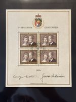 Bloc Liechtenstein 1974 couple princier 10 Fr oblitéré