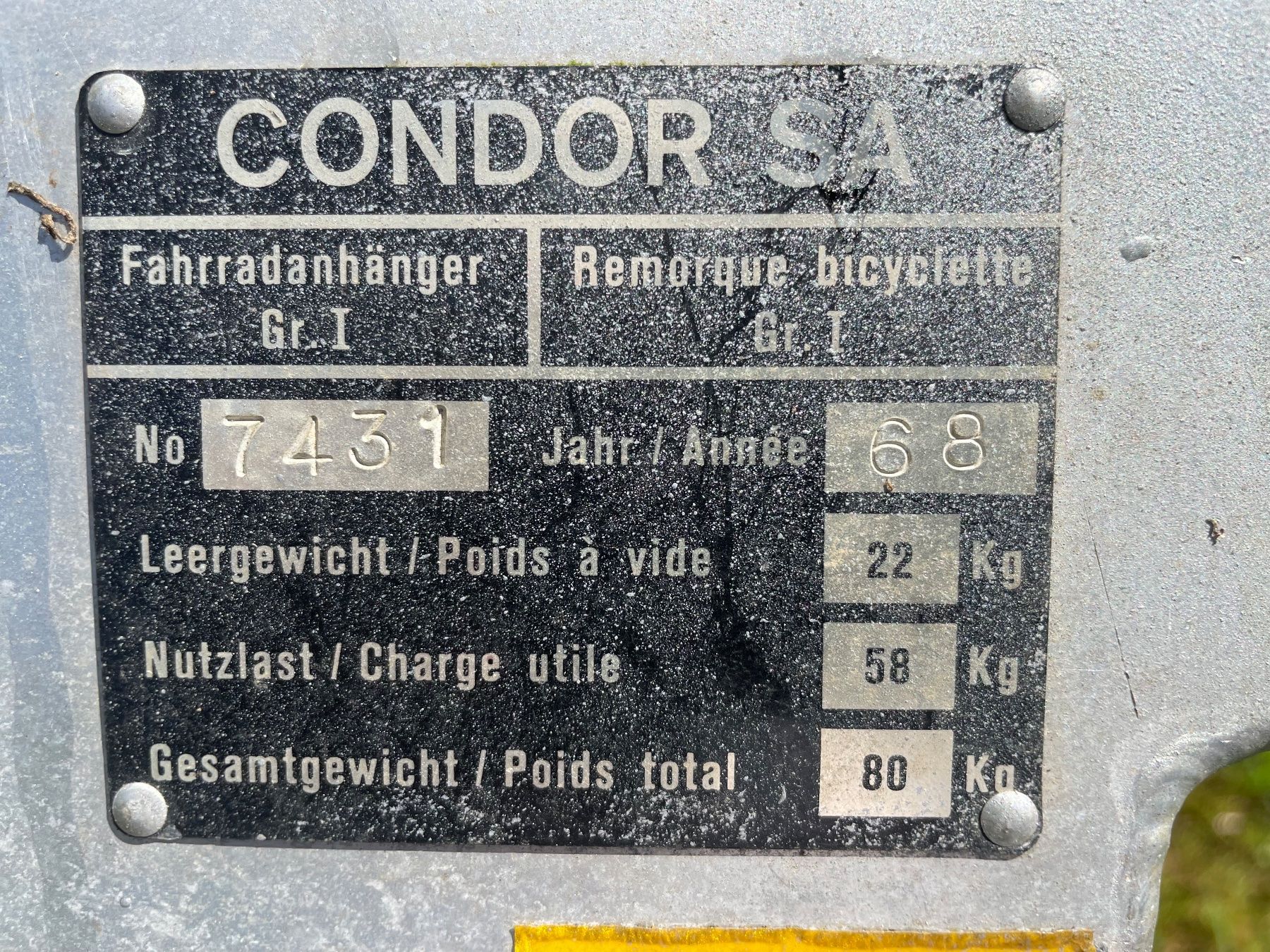 Anhänger: Oldtimer Condor 1968 PTT – Gebraucht aus binningen von hoenz01 3