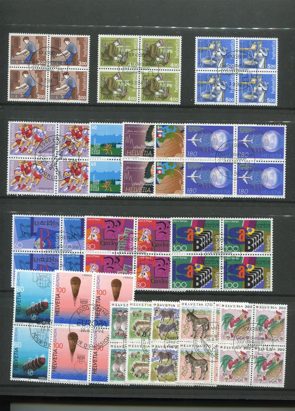 Alle Briefmarken: Werbemarken V'block Slg 1982-2002 ET-O – Gebraucht aus Winterthur von Kyoung 2