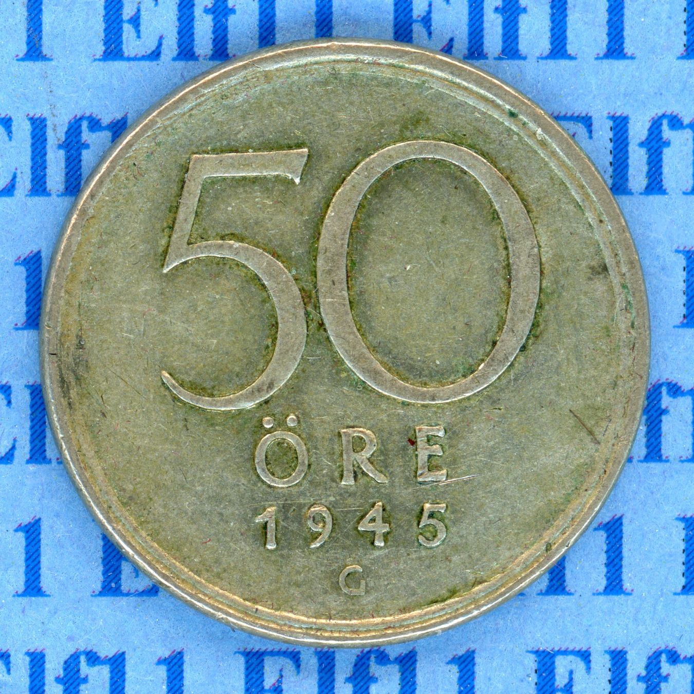 Tutti le monete: SEK___0.50 1945 -vz 50 Öre – Usato da Widnau venduto da Elf11