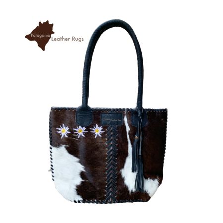 Handtasche aus echtem Kuhfell Edelweiss