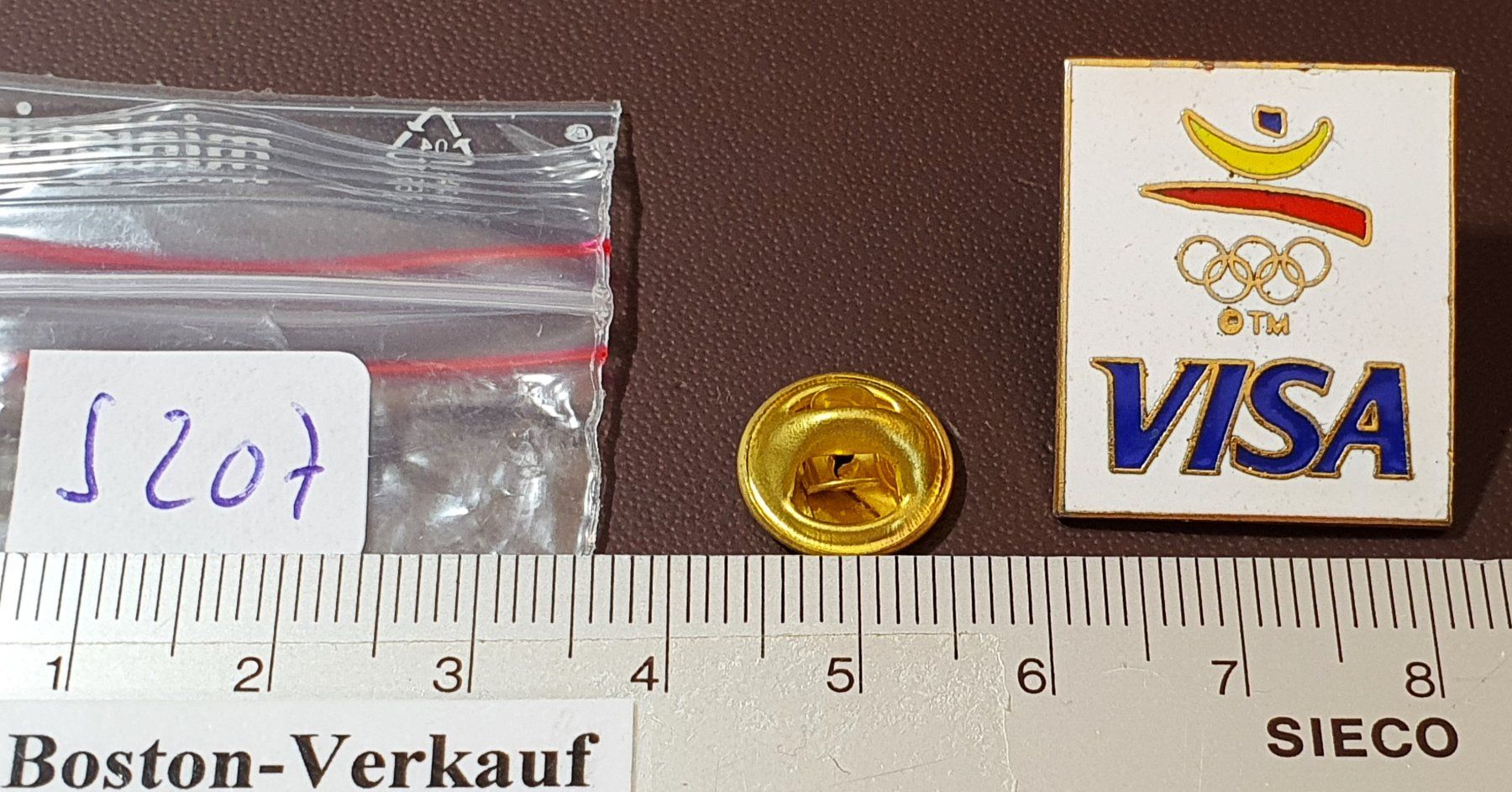 Plaketten & Abzeichen: S207 - Pin Olympiade Barcelona 1992   VISA – Gebraucht aus Reinach BL von Boston-Verkauf 1