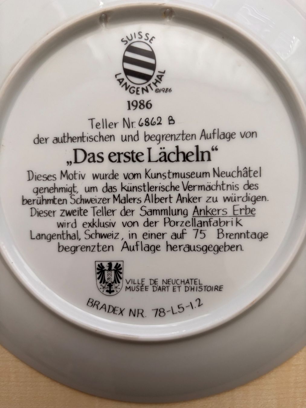 Assiettes: Sammelteller Albert Anker (Teller 2) – D'occasion à Leibstadt par Dany603 1