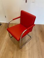 4 sedie Vitra Soft in pelle rossa