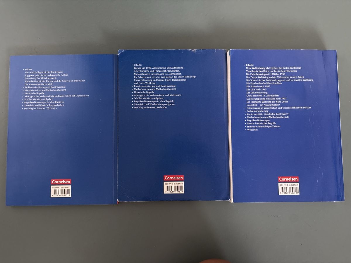 Bücher: Schweizer Geschichtsbuch 1-3/4 Cornelsen Reihe Neu – Gebraucht aus Zürich von flamingogk 1