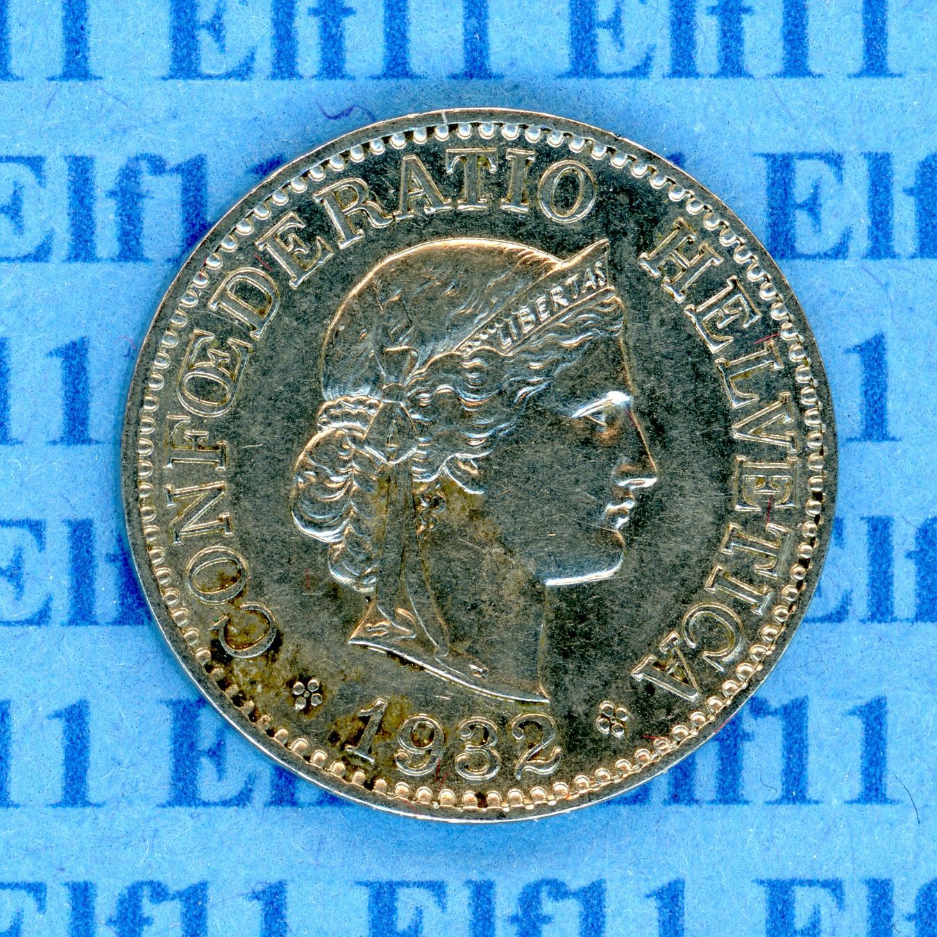 Tutti le monete: CHF___0.10 1932 -vz 10 Rappen – Usato da Widnau venduto da Elf11