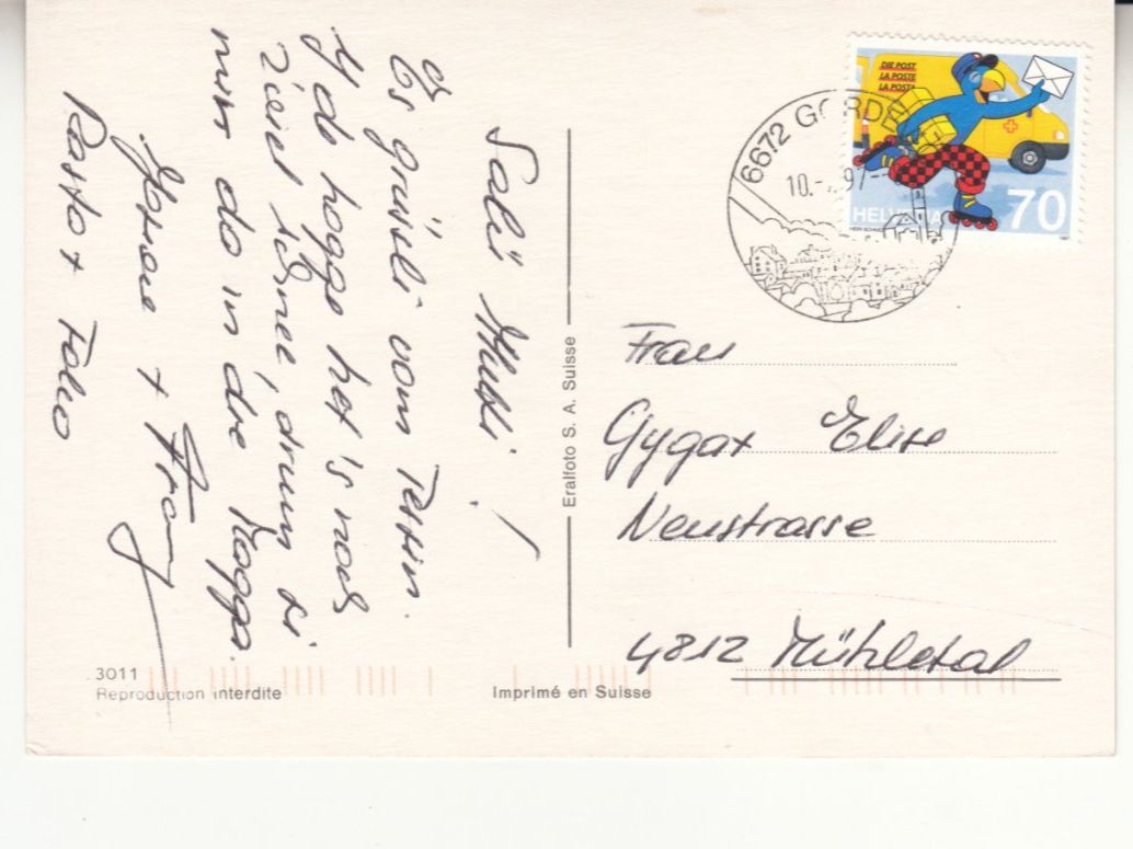 Ansichtskarten: Lago Maggiore 1997 – Gebraucht aus Bürglen TG von StampGraf 1